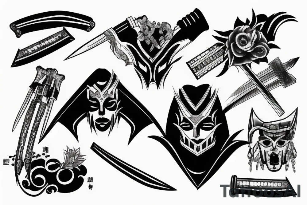 katana blade tattoo idea