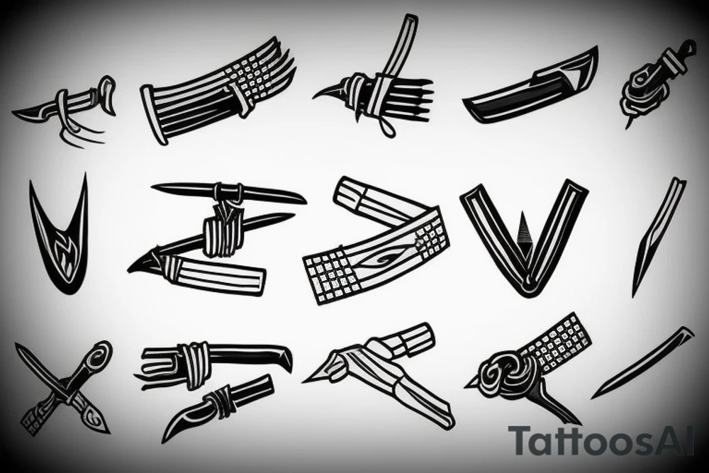 katana blade tattoo idea