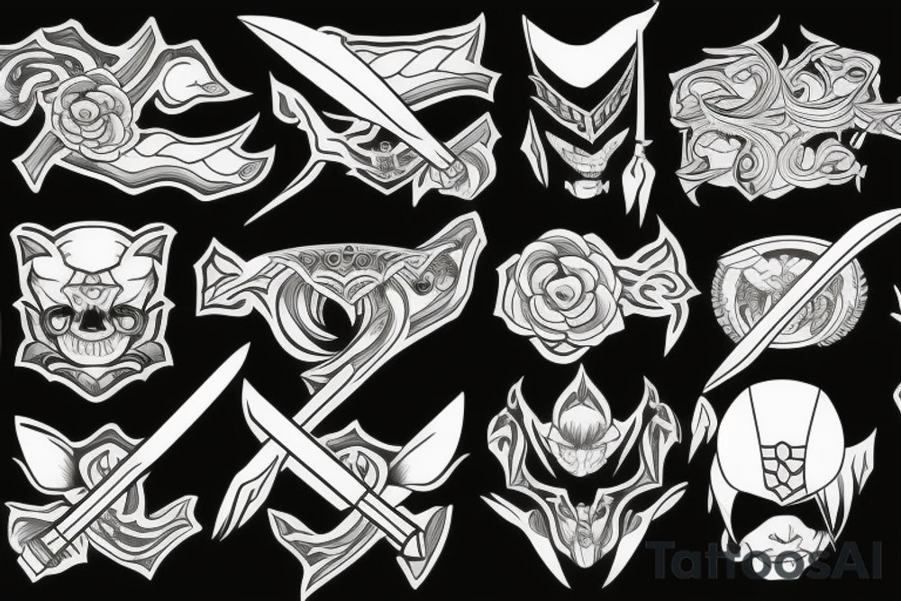 katana blade tattoo idea