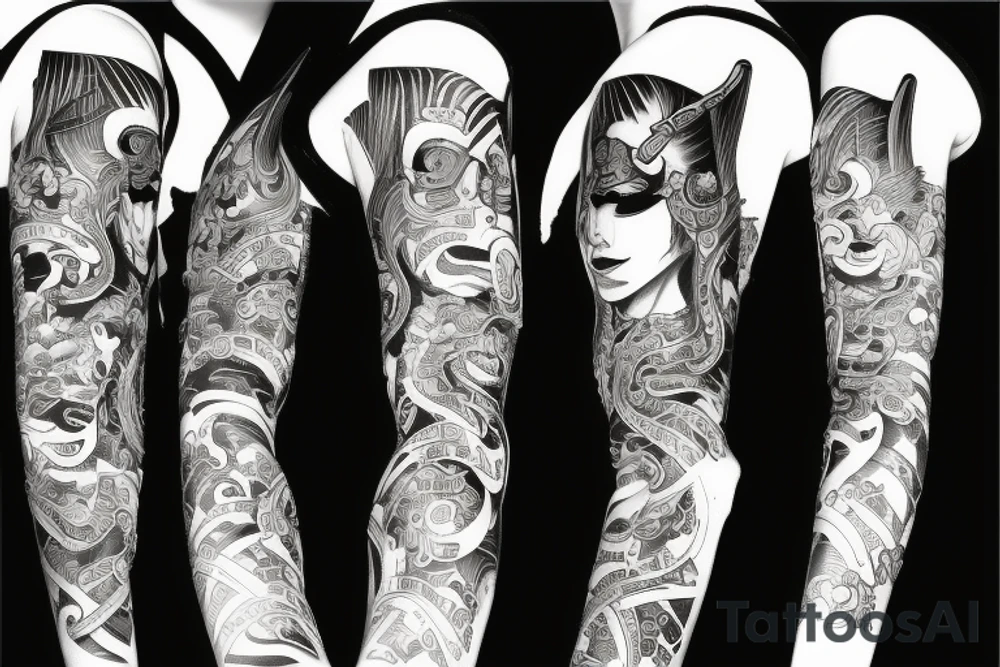 katana style tattoo idea