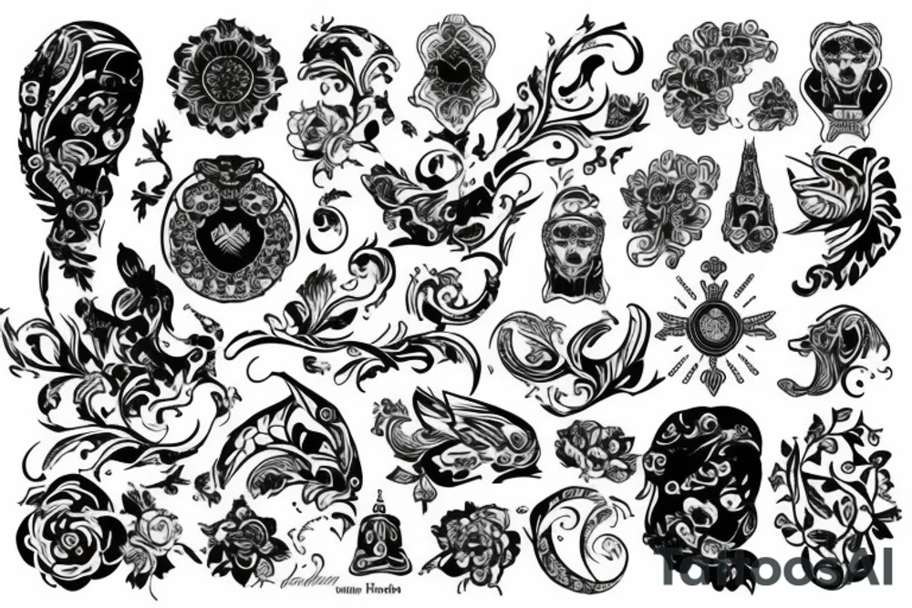 russian style tattoo idea