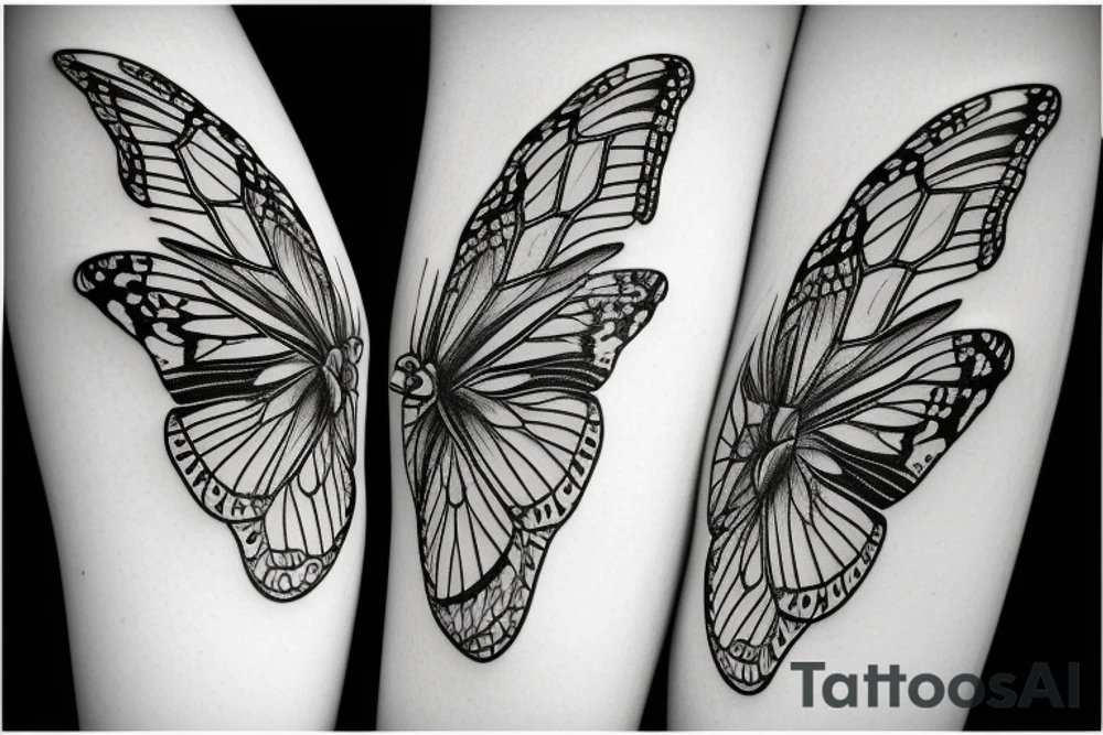 butterfly symmetrical tattoo idea