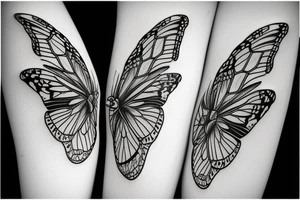 butterfly symmetrical tattoo idea