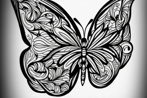 butterfly symmetrical tattoo idea