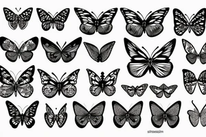 butterfly symmetrical tattoo idea