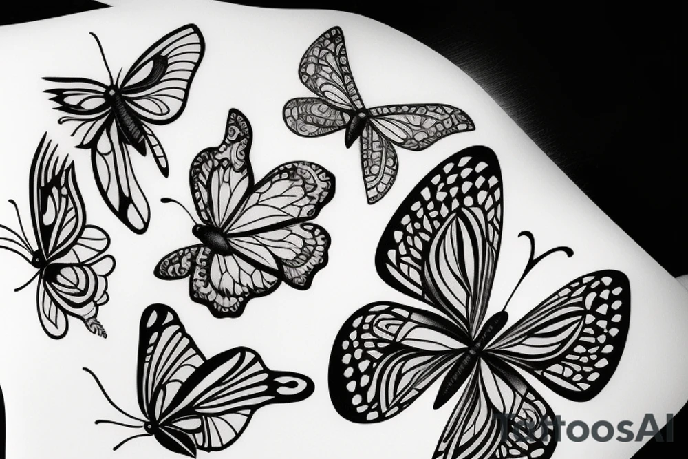 butterfly symmetrical tattoo idea