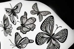 butterfly symmetrical tattoo idea