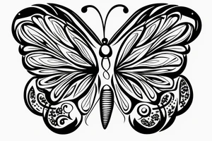 butterfly symmetrical tattoo idea
