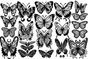 butterfly symmetrical tattoo idea