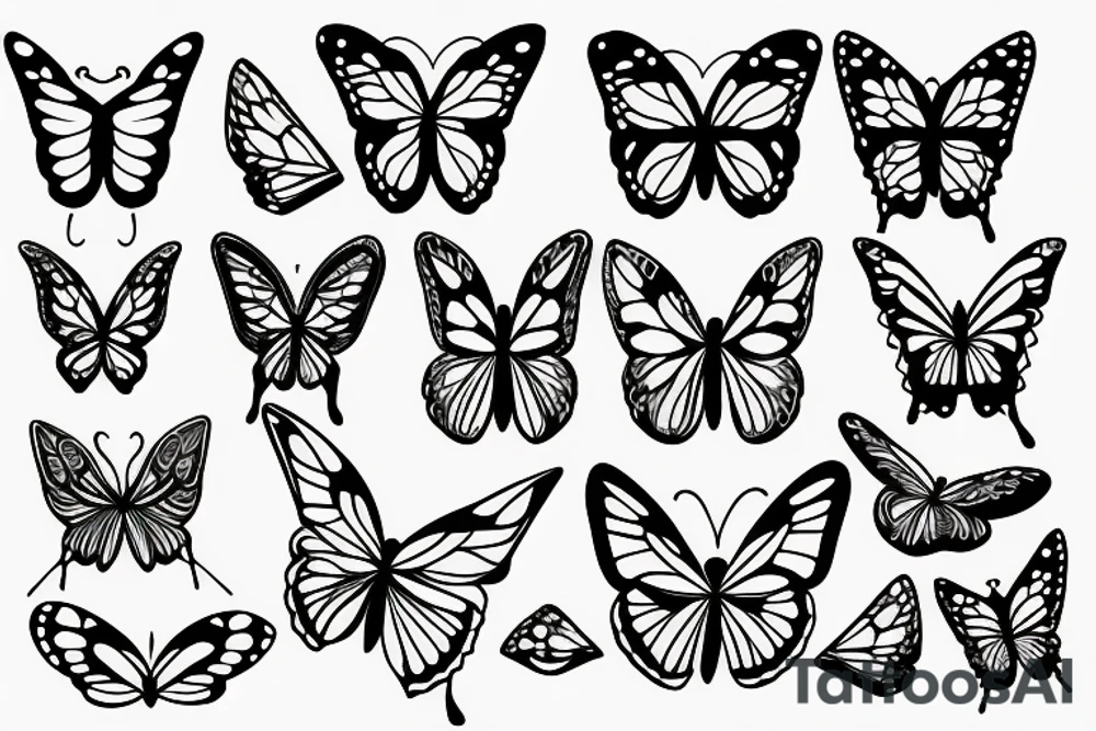 butterfly symmetrical tattoo idea