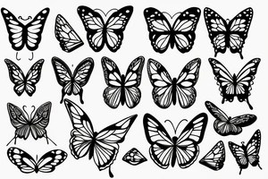 butterfly symmetrical tattoo idea