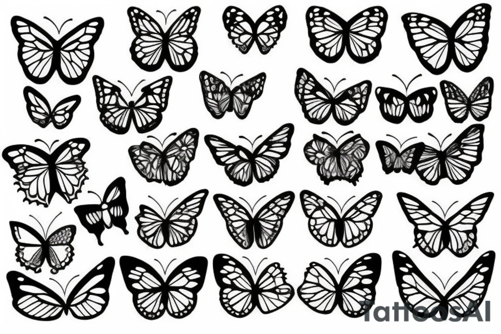 butterfly symmetrical tattoo idea
