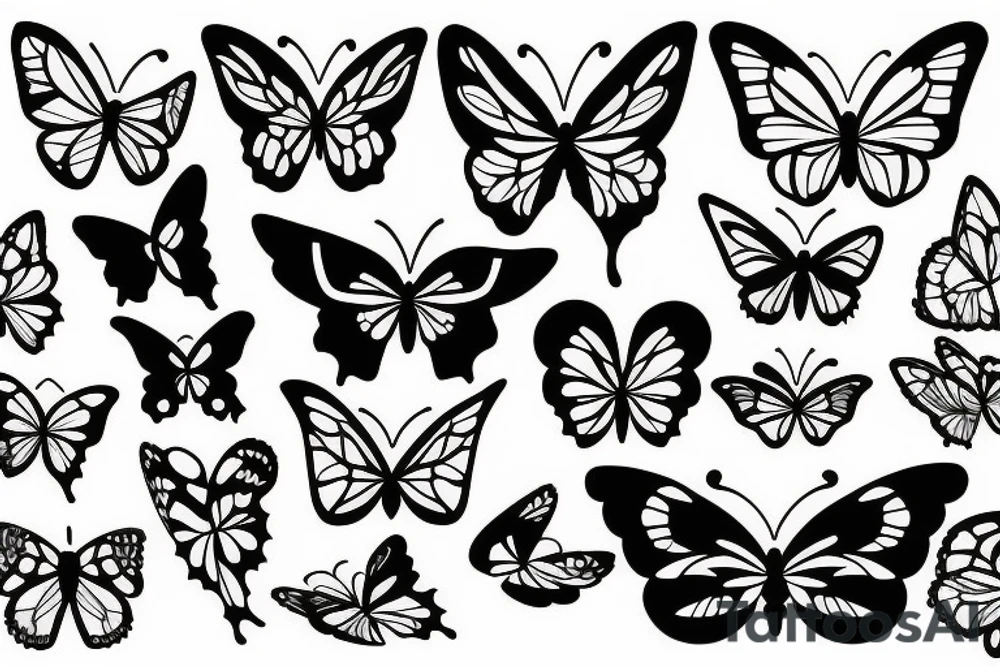 butterfly symmetrical tattoo idea