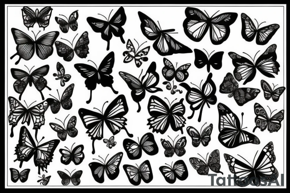 butterfly symmetrical tattoo idea
