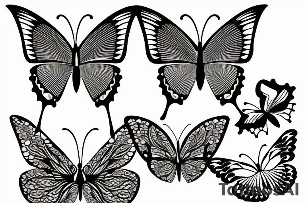 butterfly symmetrical tattoo idea