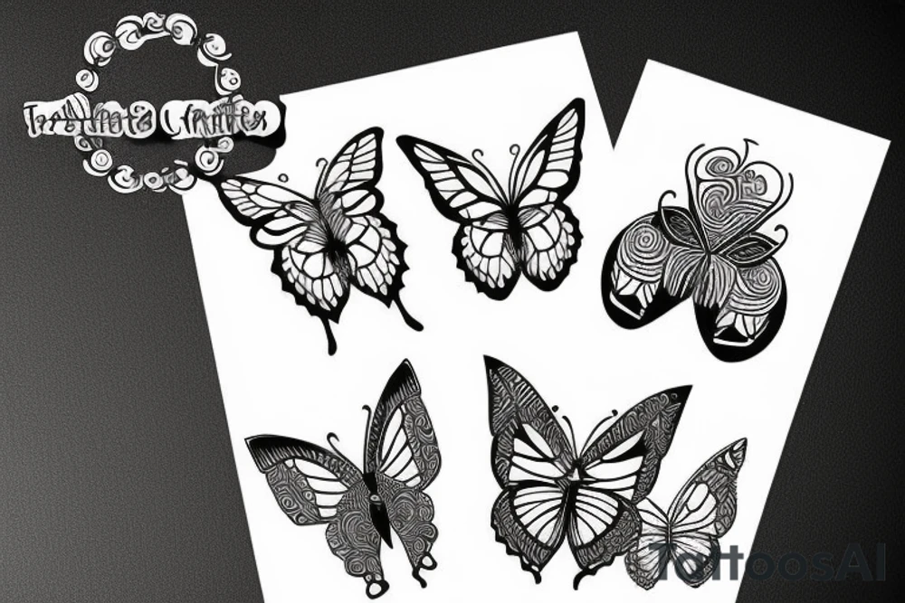 butterfly symmetrical tattoo idea