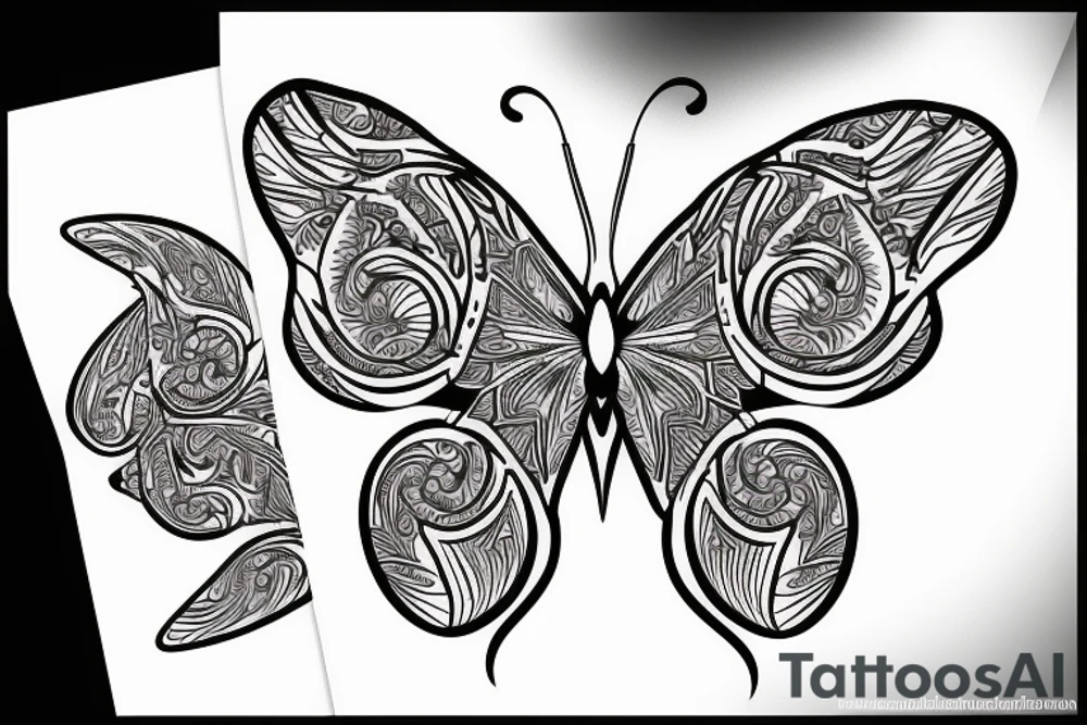 butterfly symmetrical tattoo idea