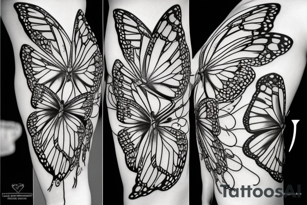butterfly symmetrical tattoo idea