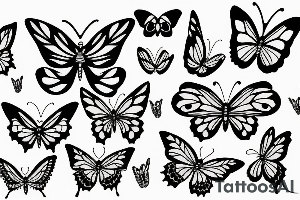 butterfly symmetrical tattoo idea