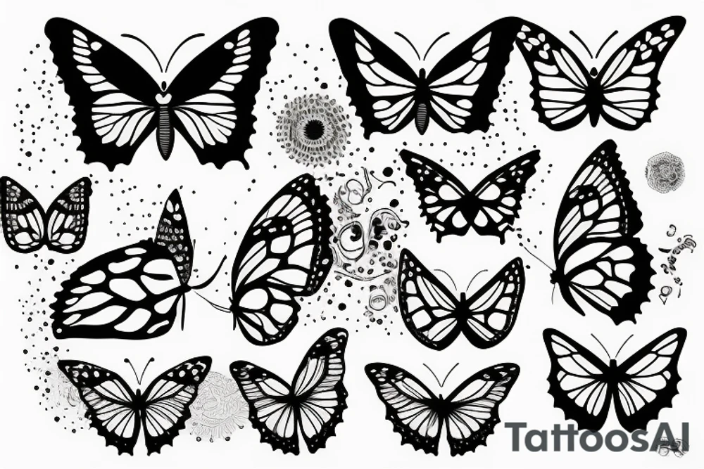 butterfly symmetrical tattoo idea