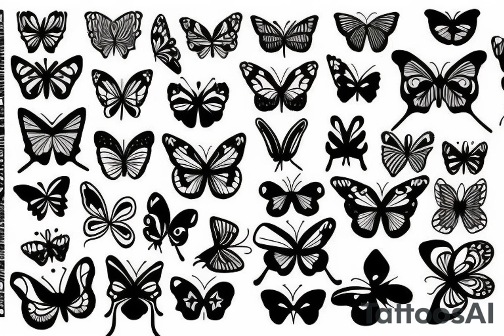 butterfly symmetrical tattoo idea