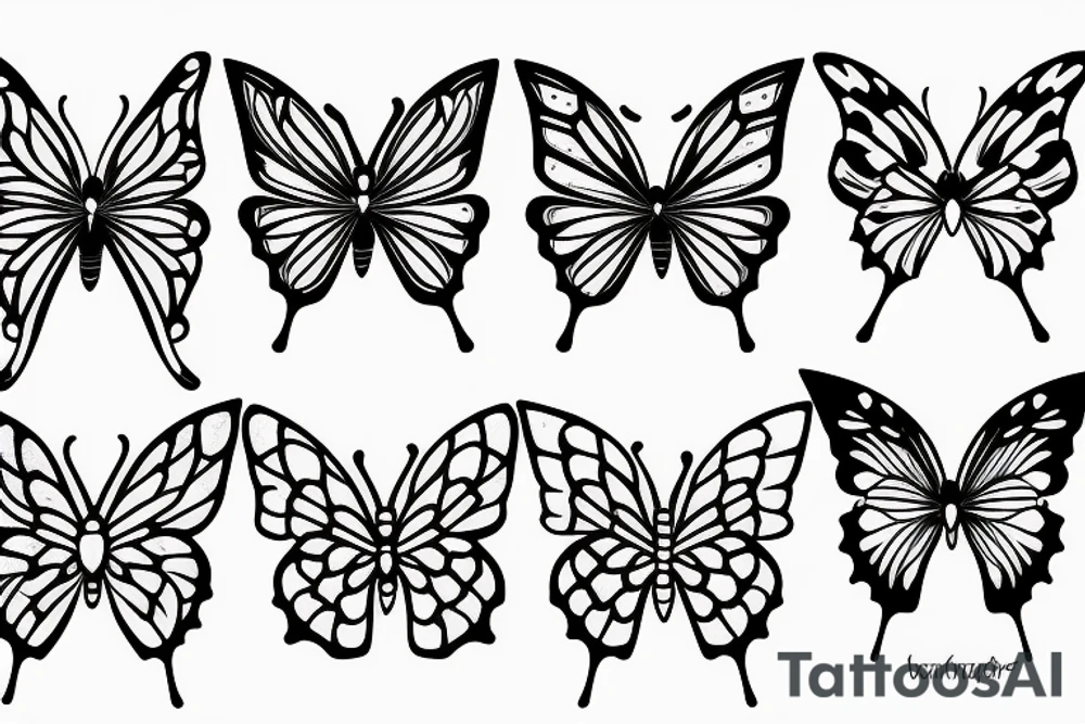 butterfly symmetrical tattoo idea