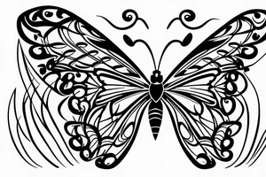 butterfly symmetrical tattoo idea