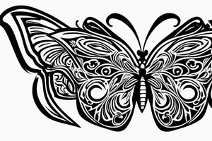 butterfly symmetrical tattoo idea