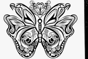 butterfly symmetrical tattoo idea