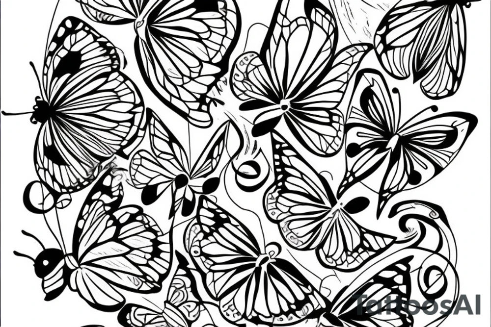 butterfly symmetrical tattoo idea