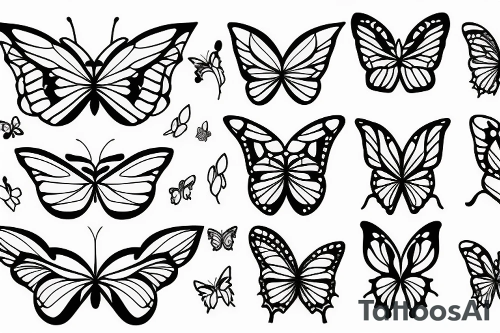 butterfly symmetrical tattoo idea
