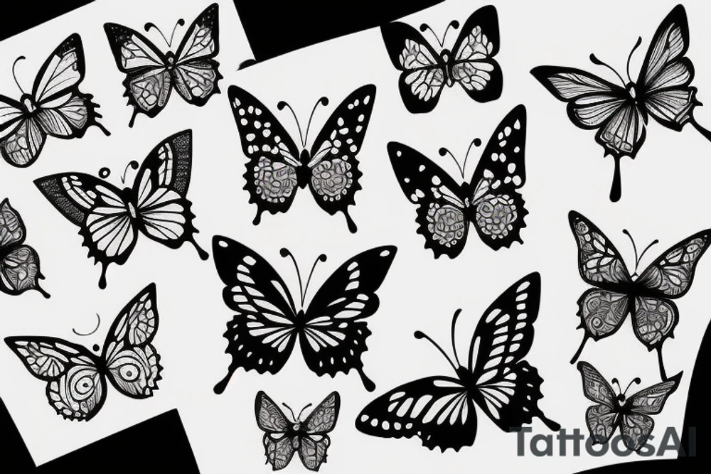 butterfly symmetrical tattoo idea