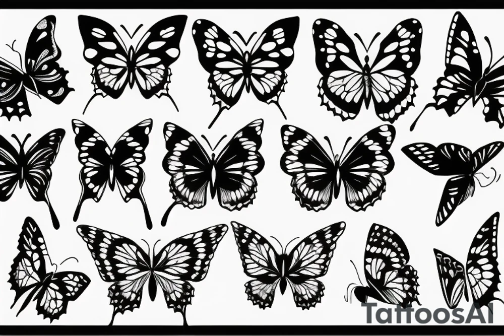 butterfly symmetrical tattoo idea