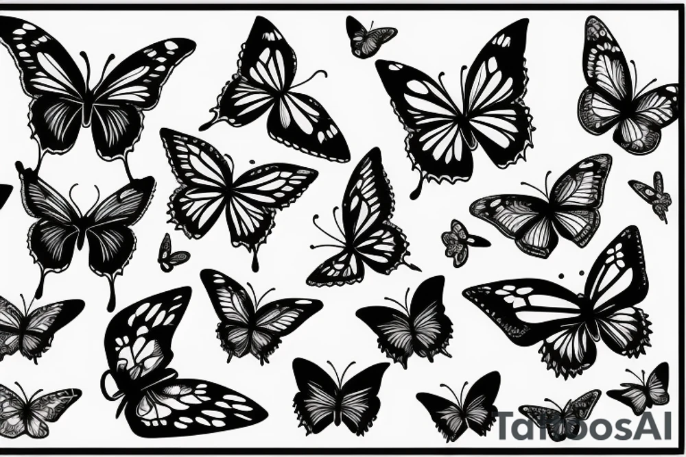 butterfly symmetrical tattoo idea