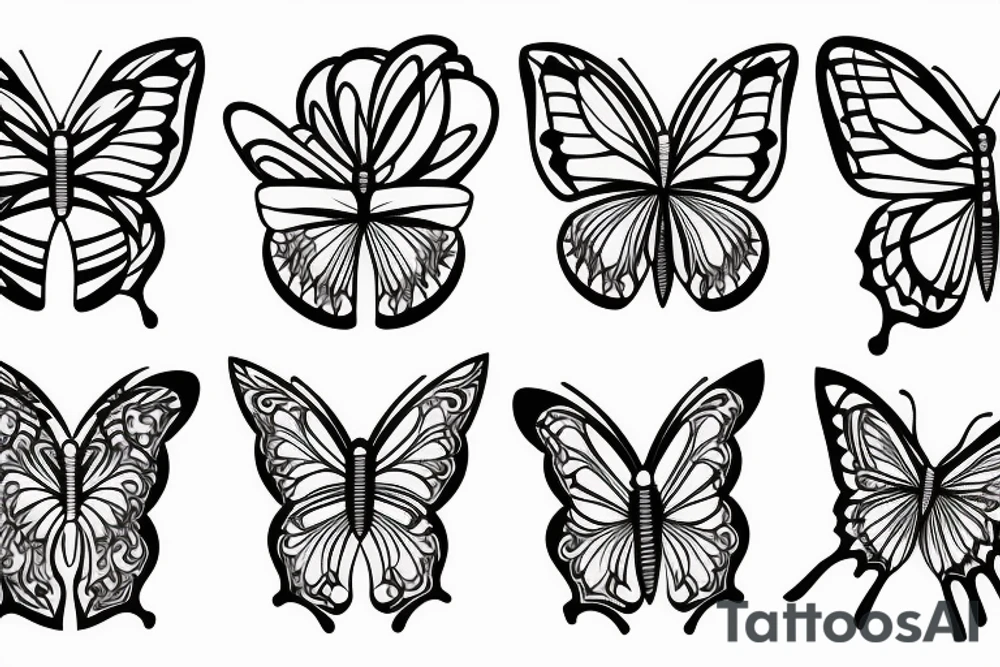 butterfly symmetrical tattoo idea