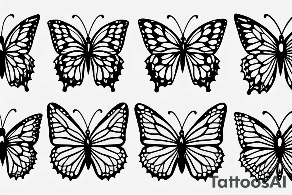 butterfly symmetrical tattoo idea