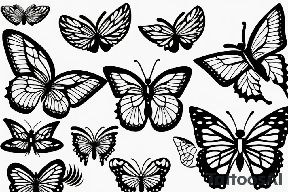 butterfly symmetrical tattoo idea
