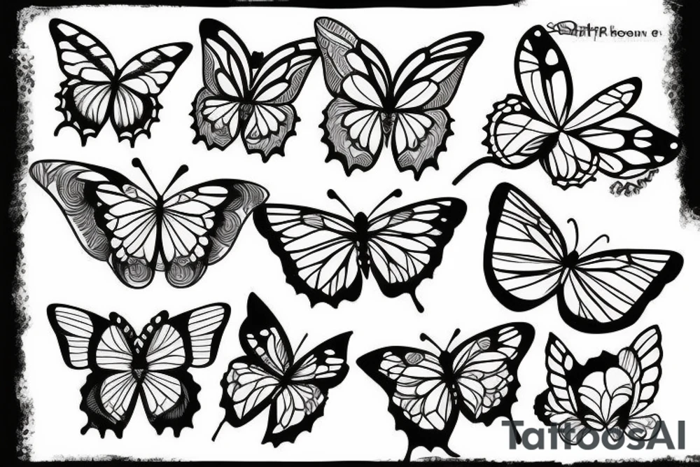 butterfly symmetrical tattoo idea