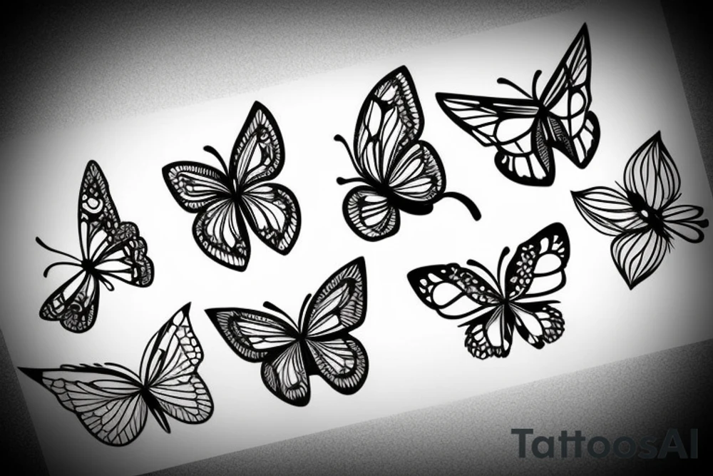 butterfly symmetrical tattoo idea