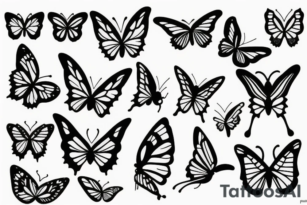 butterfly symmetrical tattoo idea