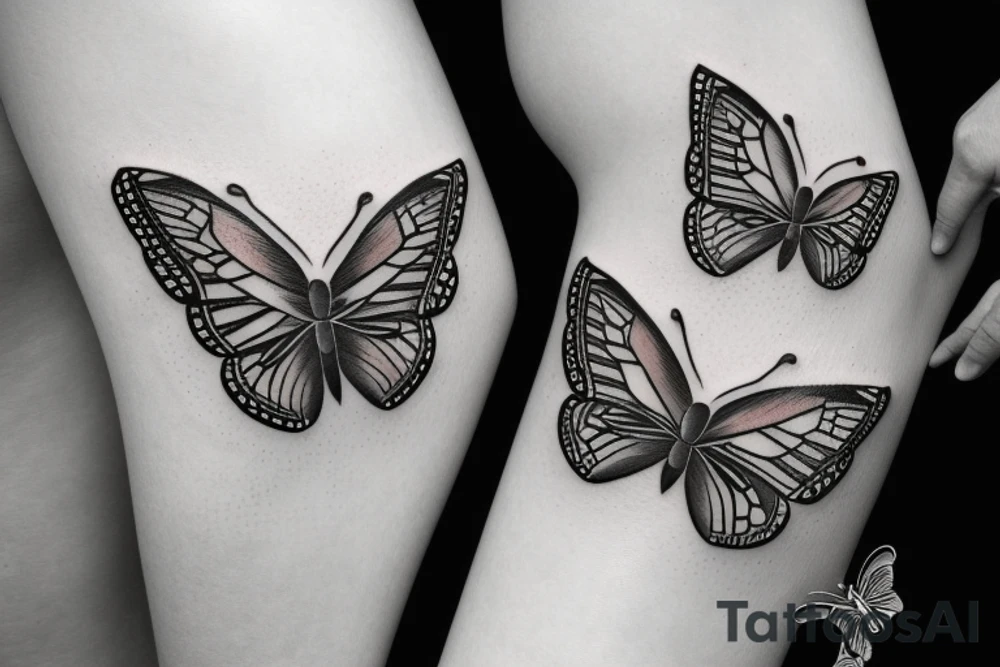 butterfly symmetrical tattoo idea