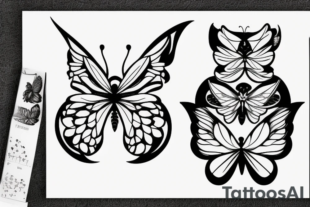 butterfly symmetrical tattoo idea