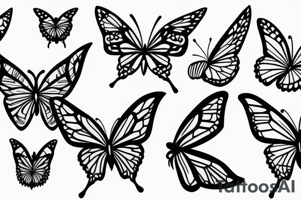 butterfly symmetrical tattoo idea