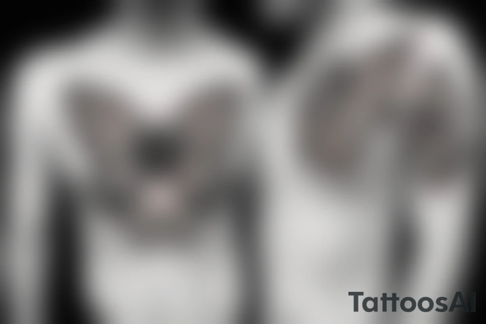 butterfly symmetrical tattoo idea