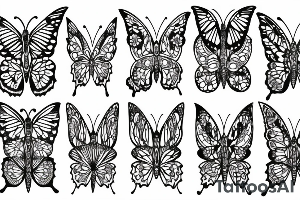 butterfly symmetrical tattoo idea