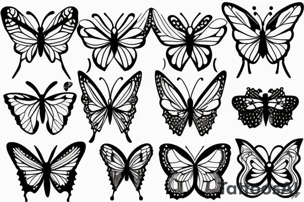 butterfly symmetrical tattoo idea
