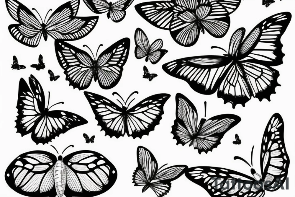 butterfly symmetrical tattoo idea