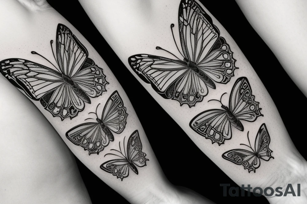 butterfly symmetrical tattoo idea