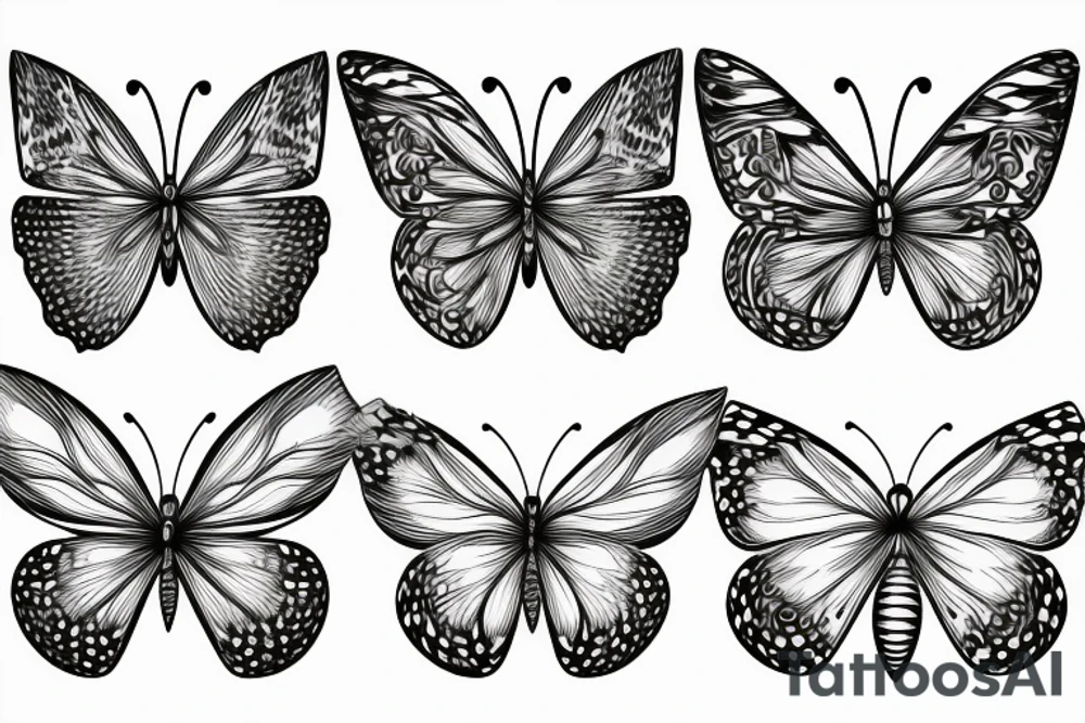 butterfly symmetrical tattoo idea