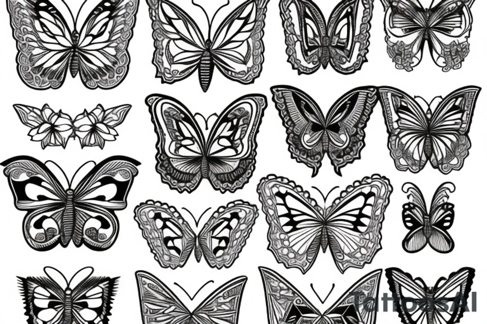 butterfly symmetrical tattoo idea